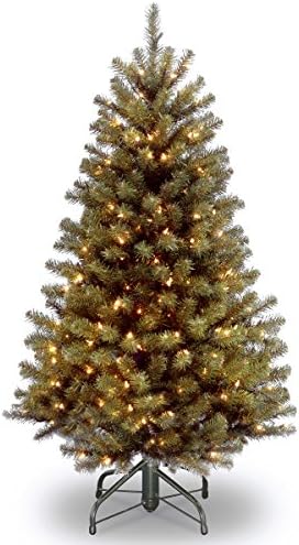 Nemzeti Fa Cég Előre Világít Mesterséges Teljes Karácsonyfa, Zöld, Észak-Völgy Lucfenyő, Fehér Fények,