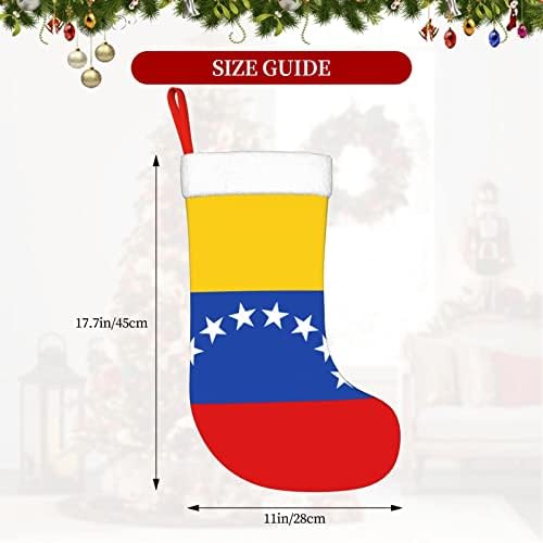 AABSTBFM Zászló Venezuela Karácsonyi Harisnya Kandalló Harisnya Család Karácsonyi Dekoráció Ünnepi Szezonban