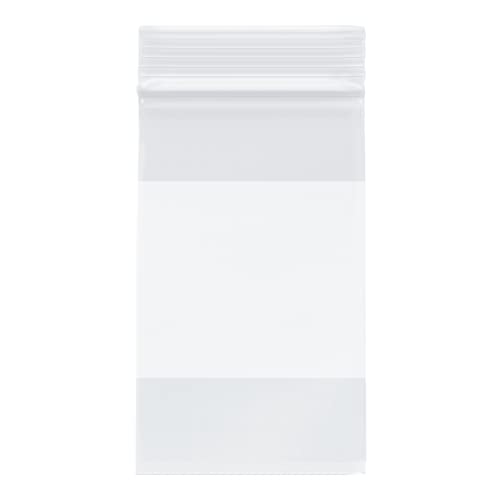 Plymor, nagy teherbírású Visszazárható Műanyag Cipzár Táskák Fehér Blokk, 4 Millió, 3 x 5 (Csomag 100)