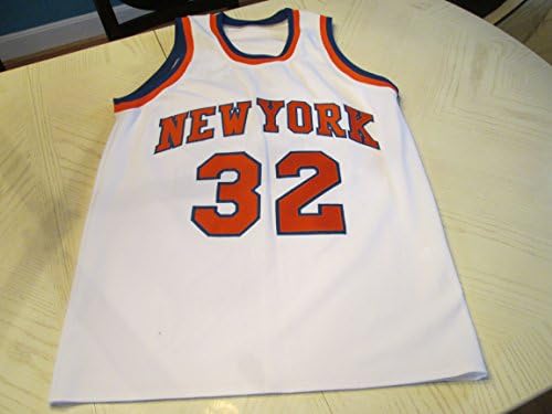 JERRY LUCAS Aláírt New York Knicks Kosárlabda Jersey -SZÖVETSÉG Hitelesített