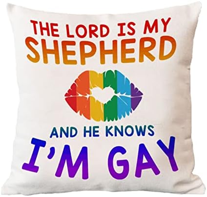 Párnát Fedezi Az Úr az Én Pásztorom, nem Tudja, hogy Meleg vagyok párnahuzat Meleg Büszkeség LMBT Azonos