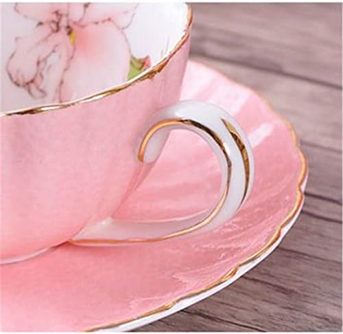 TDDGG Brit Stílus porcelán kávéscsésze Kert Délutáni Tea Kerámia Tea Vörös Tea Csésze Csészealj Kanál